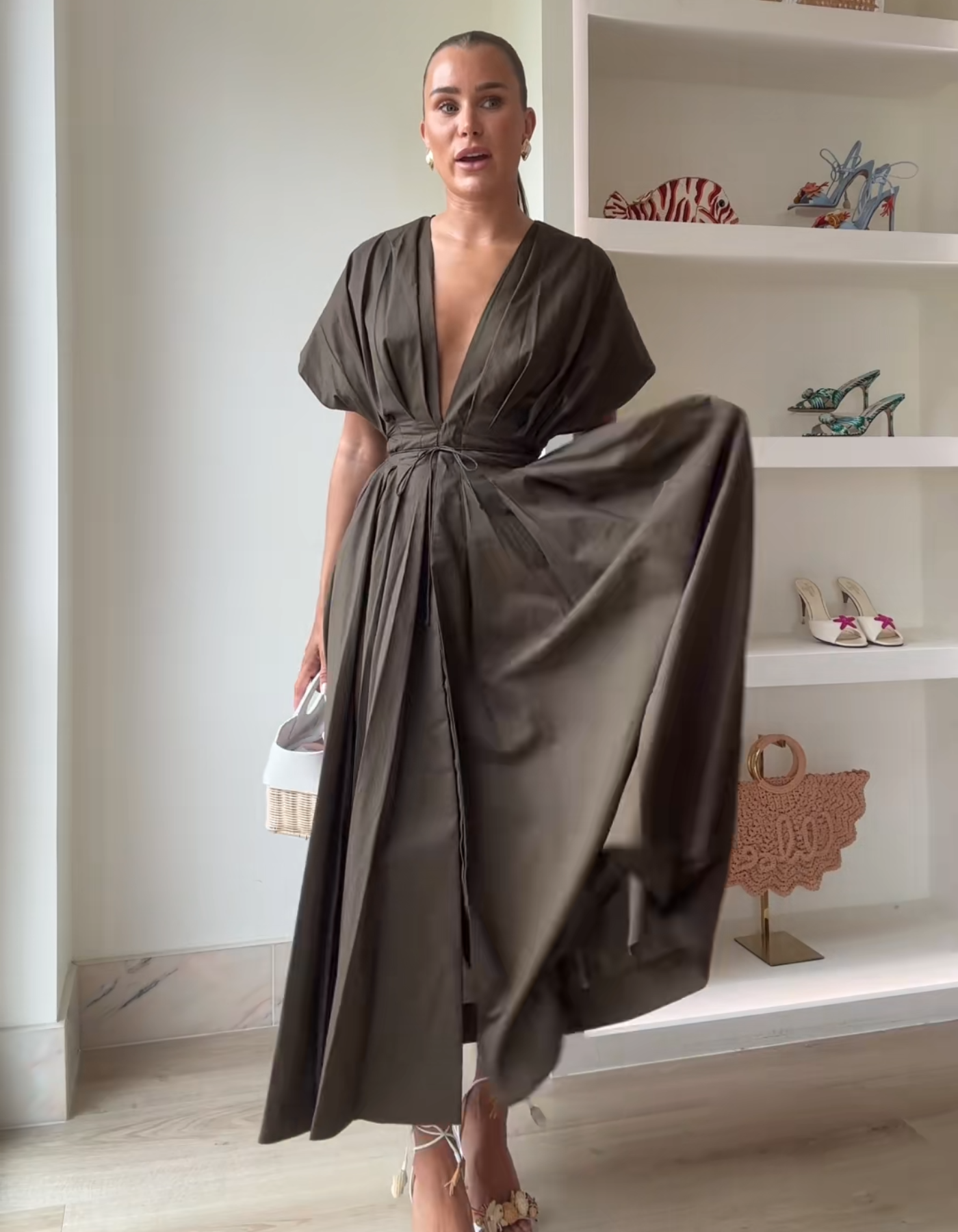 Marzel – Cinched waist – Midi dress