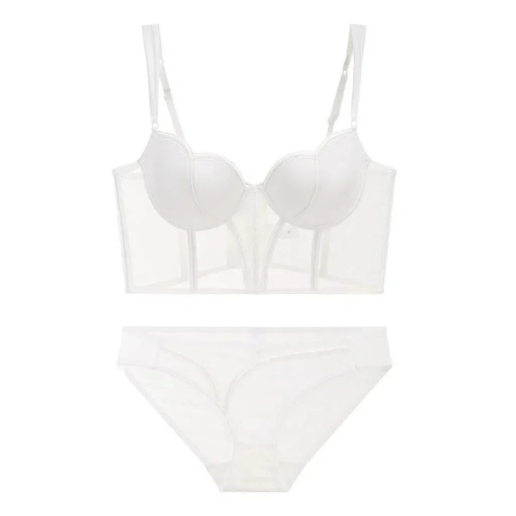 Alida – Sheer bodice – Corset and panty set-15138005123456-Santi Vento Atelier