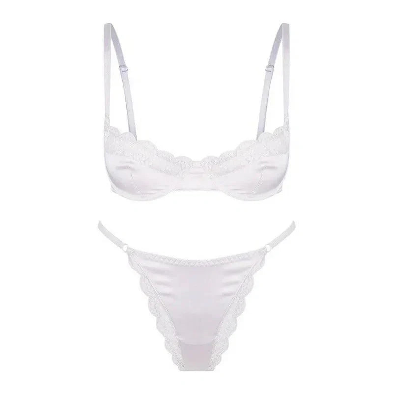 Alisanne – Satin balconette – Lingerie set-15138005057920-Santi Vento Atelier