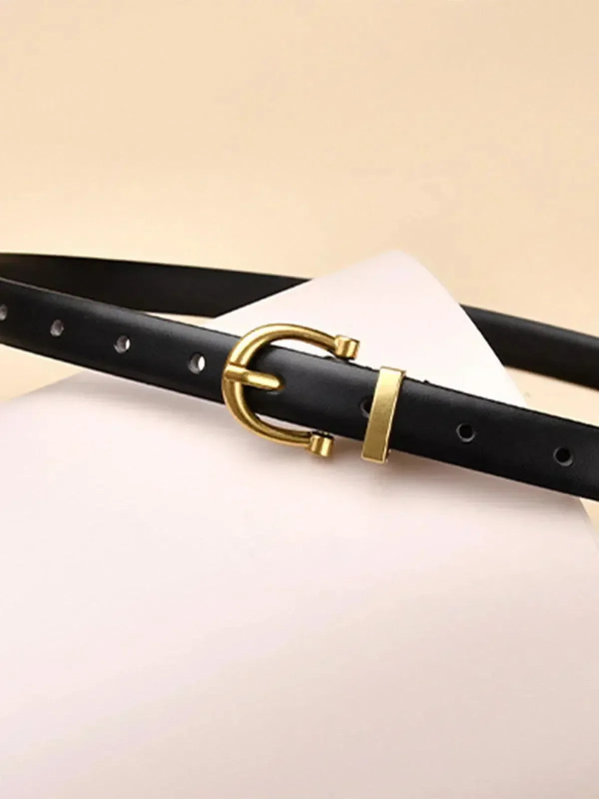 Althea – Minimalist black design – Buckle belt-15137955938688-Santi Vento Atelier