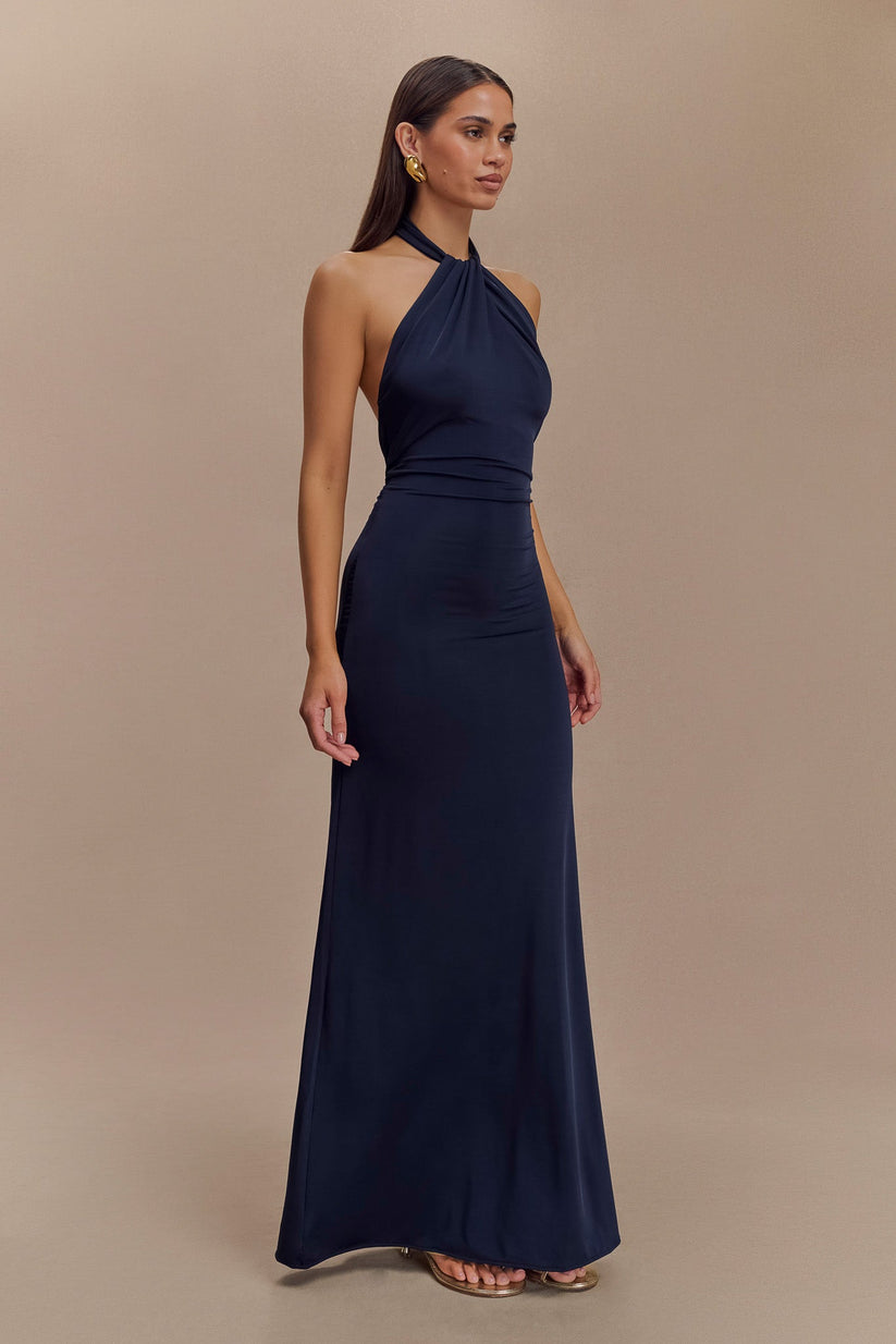 Alveria – Ruched halterneck – Maxi dress