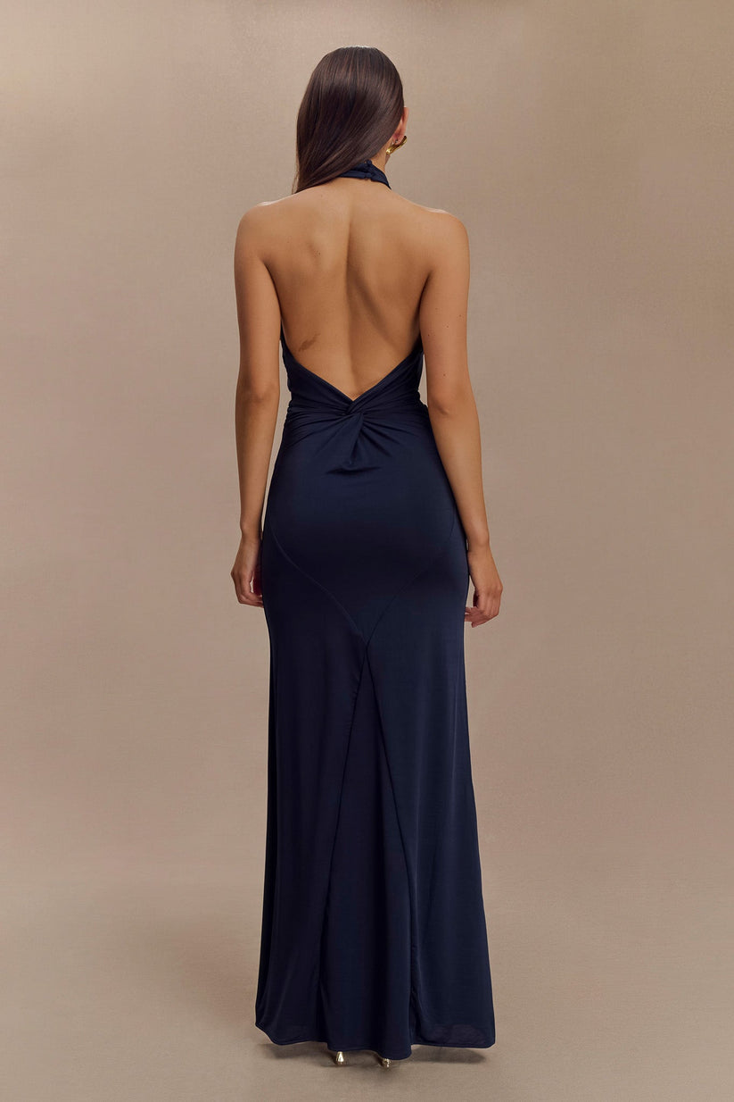 Alveria – Ruched halterneck – Maxi dress