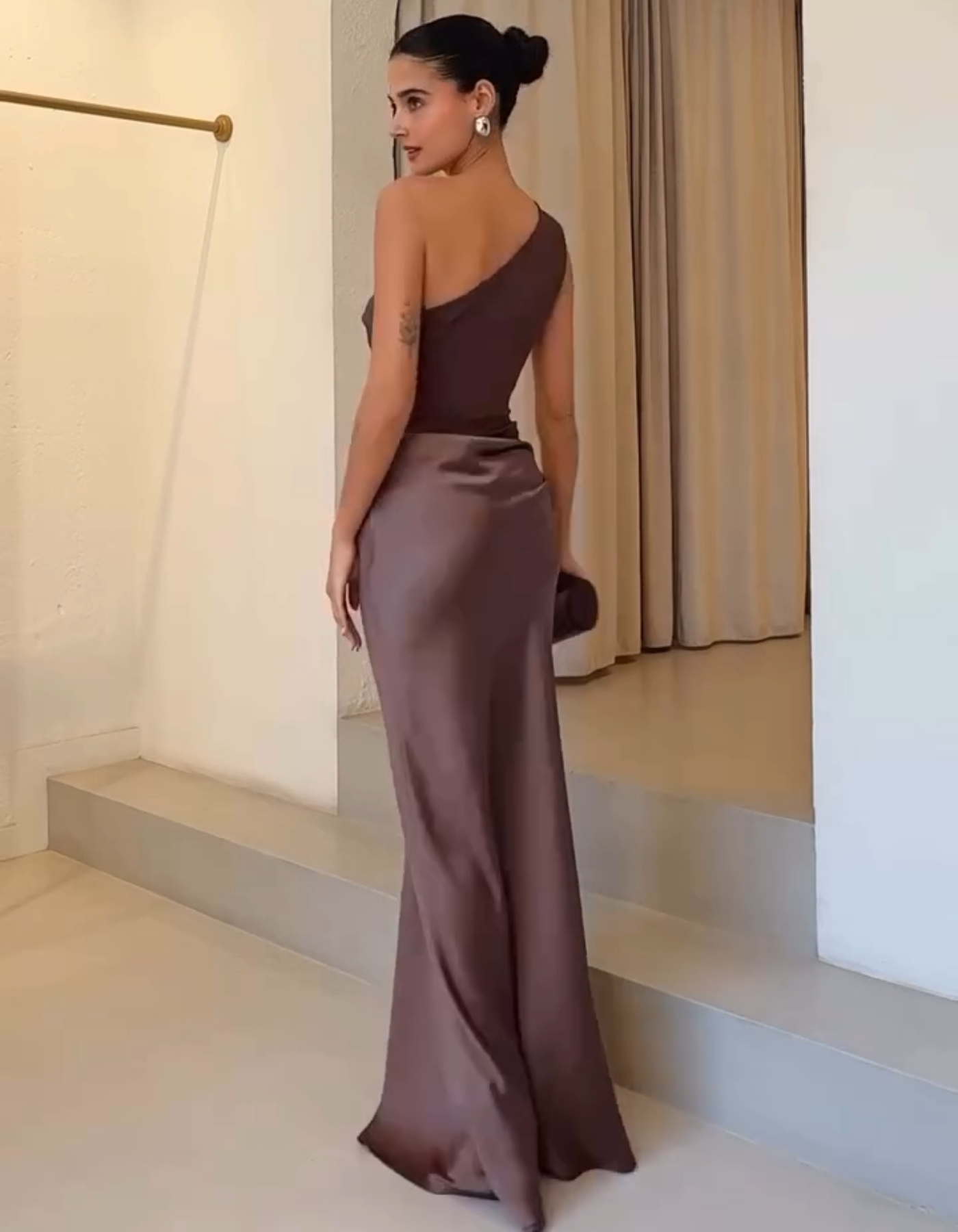 Amaretta – Sculpted drape – Satin evening gown-15153521656192-Santi Vento Atelier
