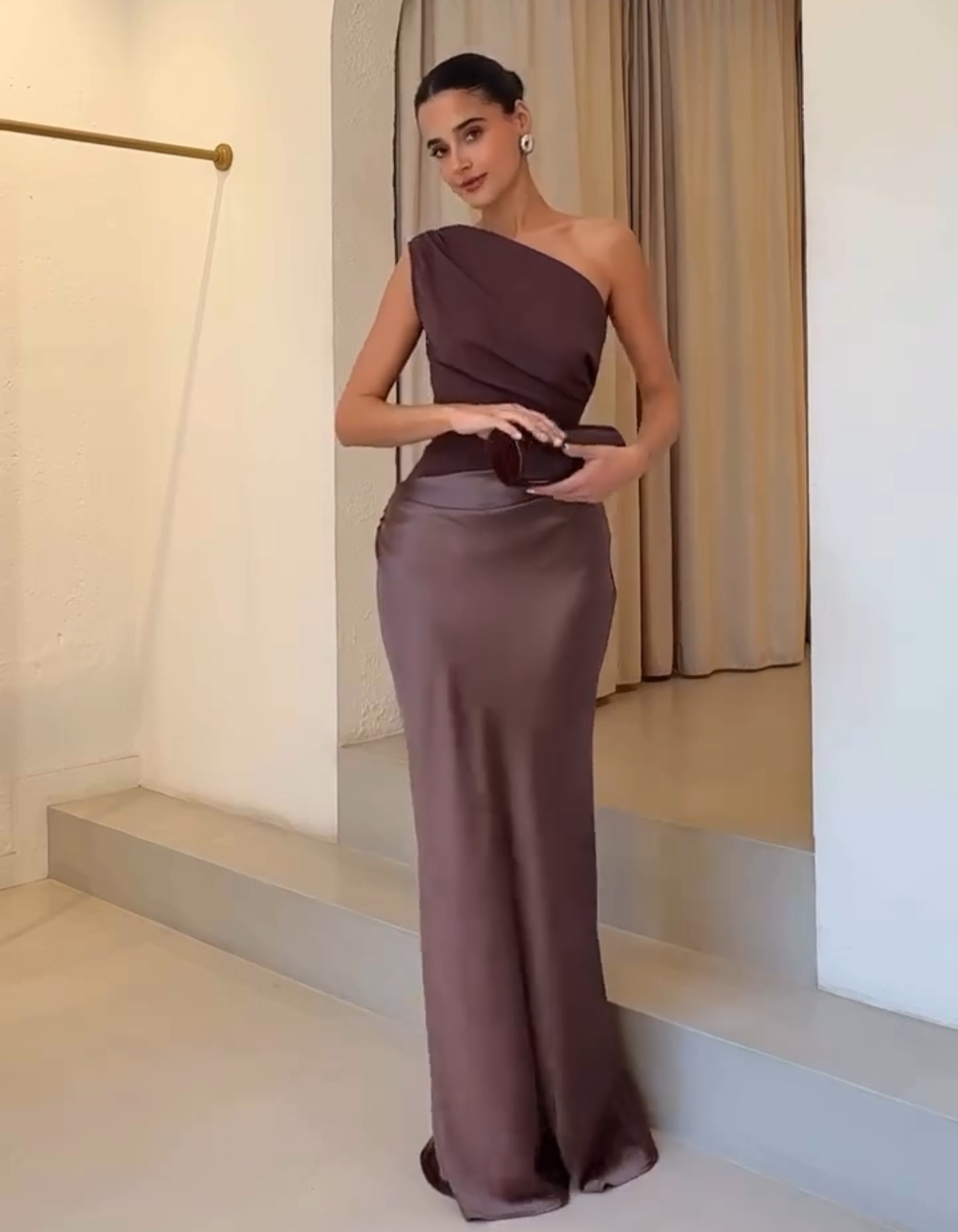 Amaretta – Sculpted drape – Satin evening gown-15153521656192-Santi Vento Atelier