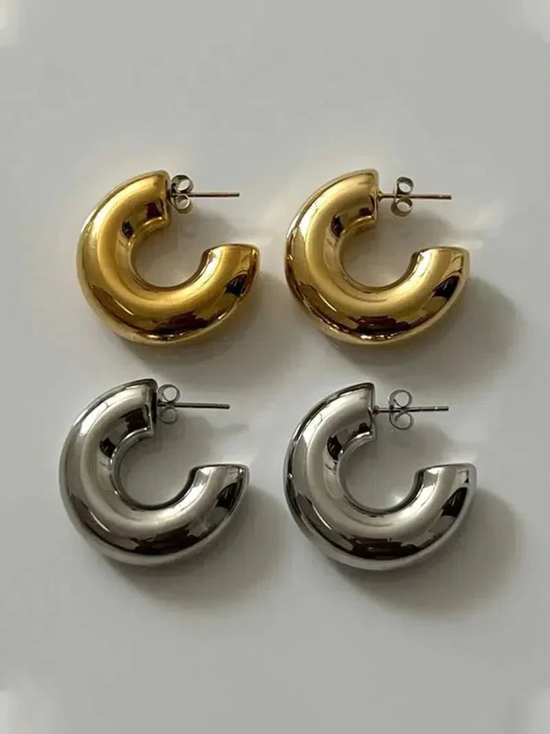 Amore – Chunky design – Hoop earrings-15137989689728-Santi Vento Atelier