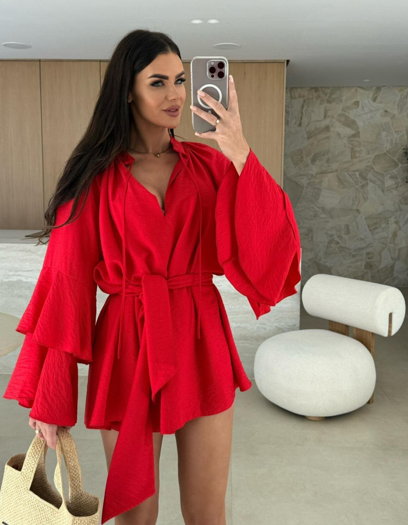 Avianor – Flared sleeve – Tie-waist playsuit