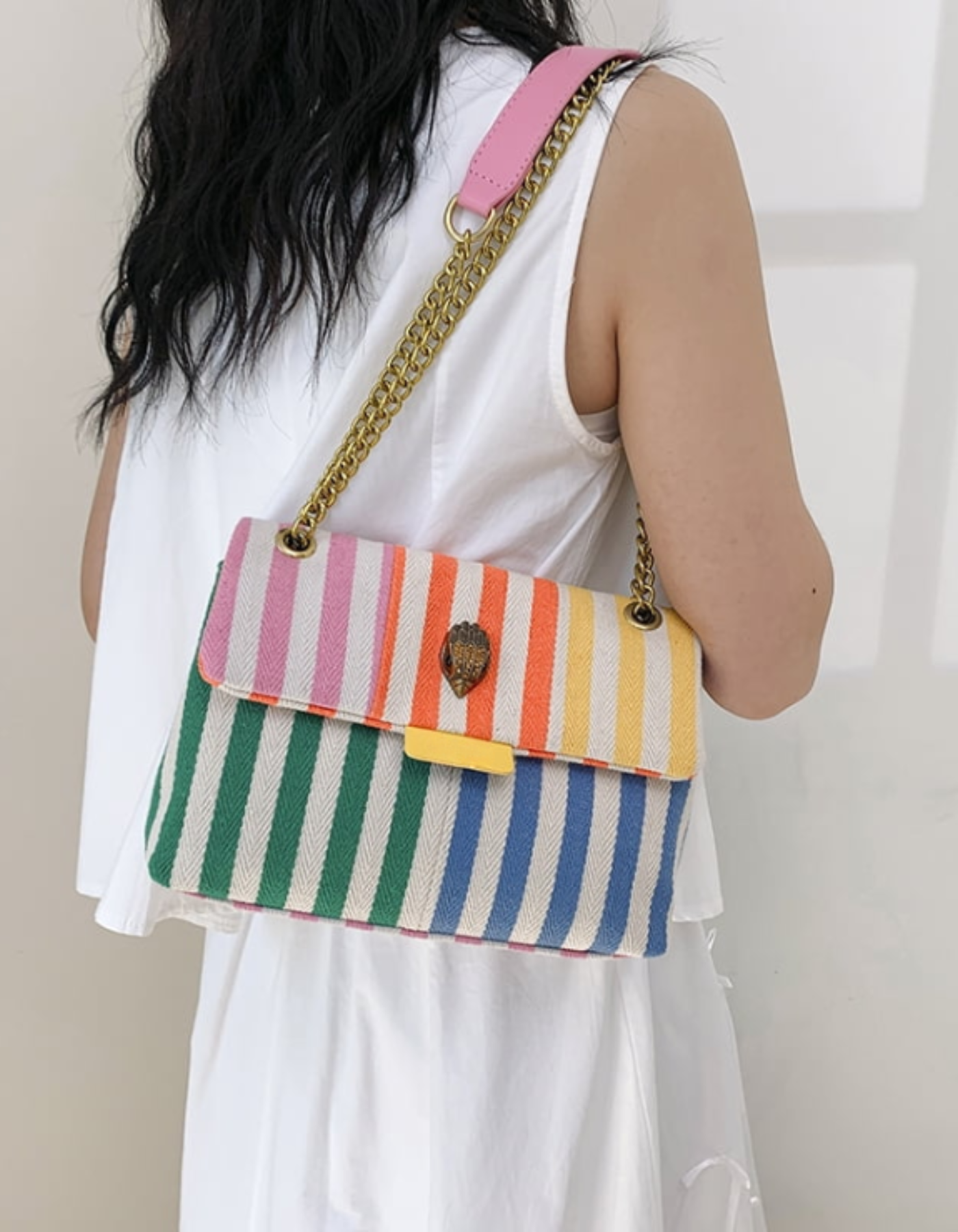 Bellanima – Vibrant striped weave – Shoulder bag-15146314957184-Santi Vento Atelier