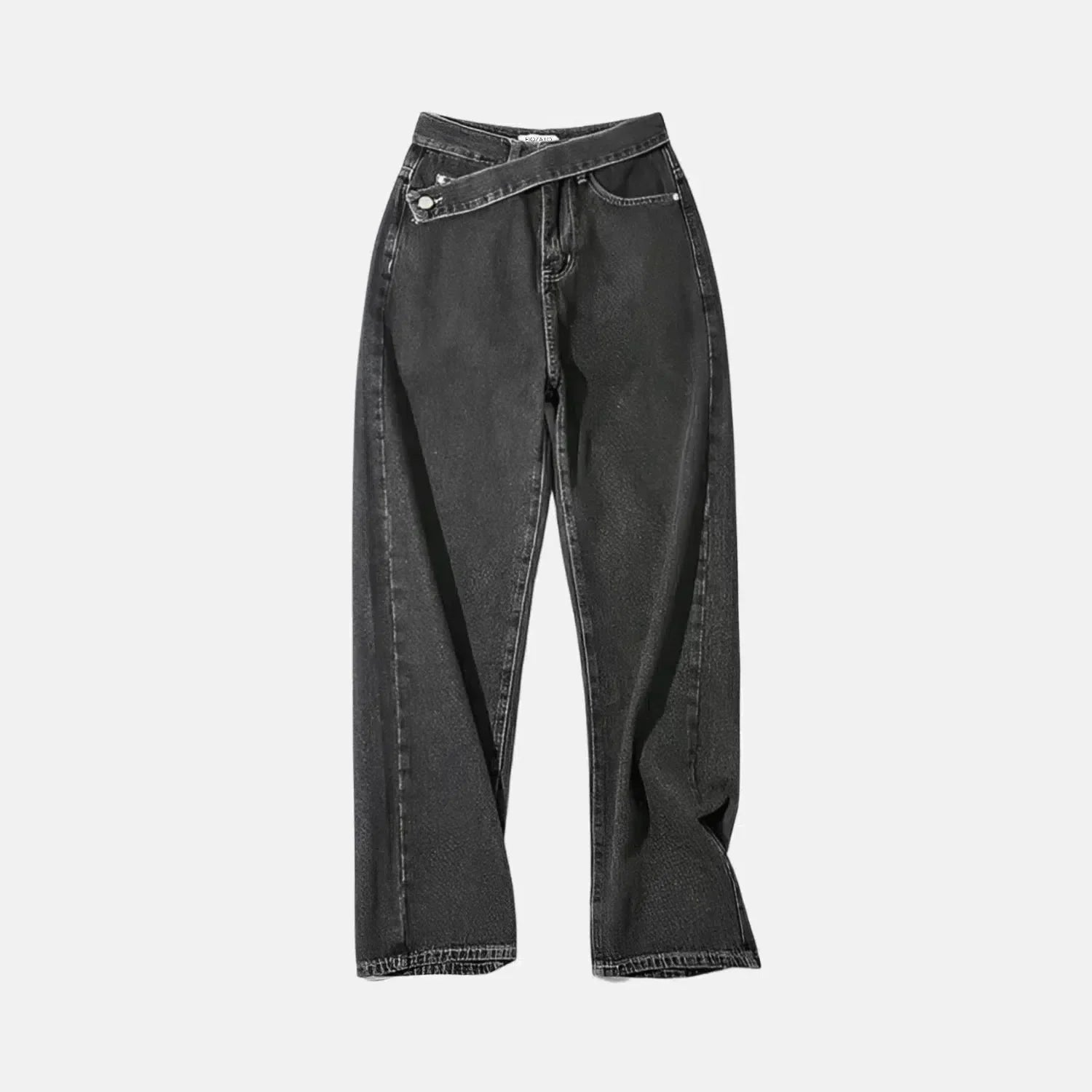 Casila – Asymmetrical closure – Straight-leg jeans-15140932944256-Santi Vento Atelier