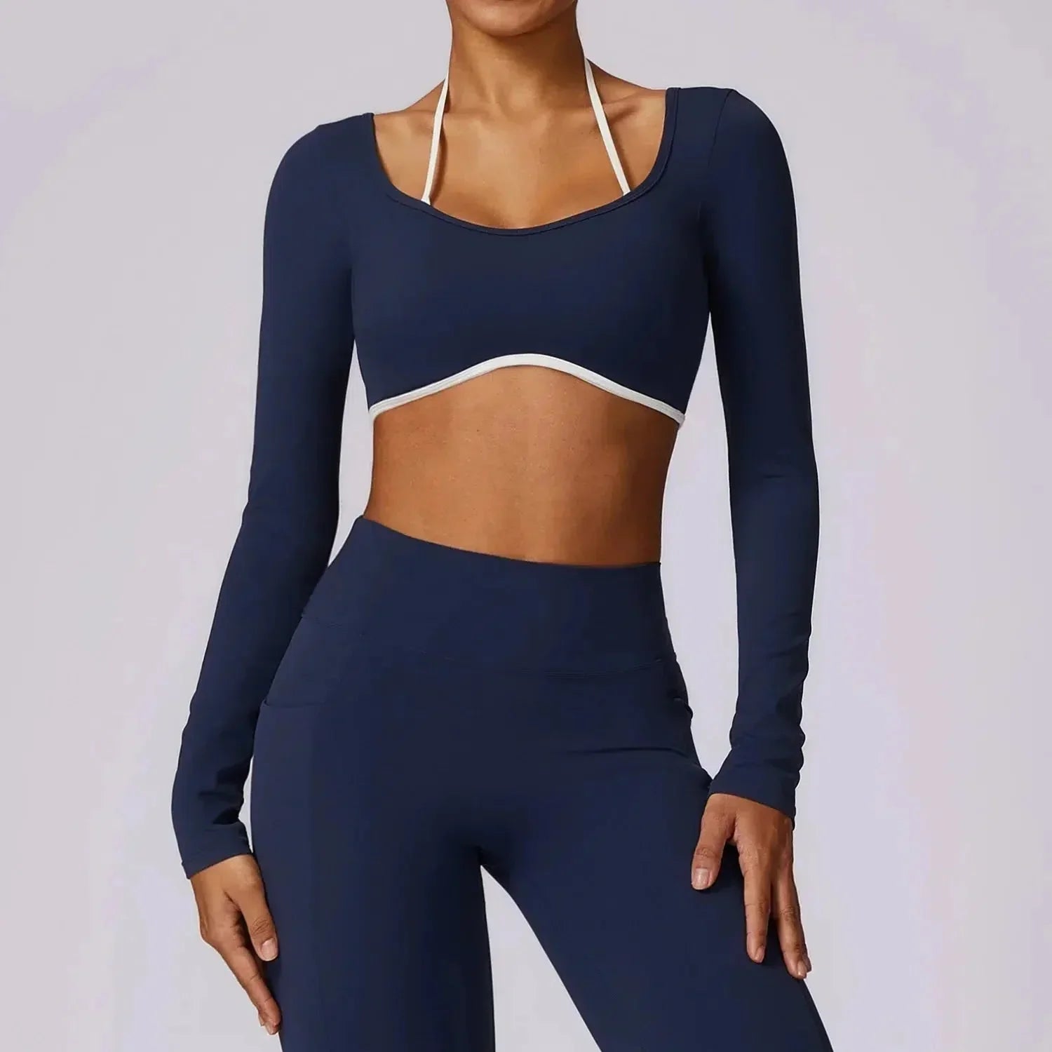 Erminia – Compressive fabric – V-cut gym set-15138003222912-Santi Vento Atelier