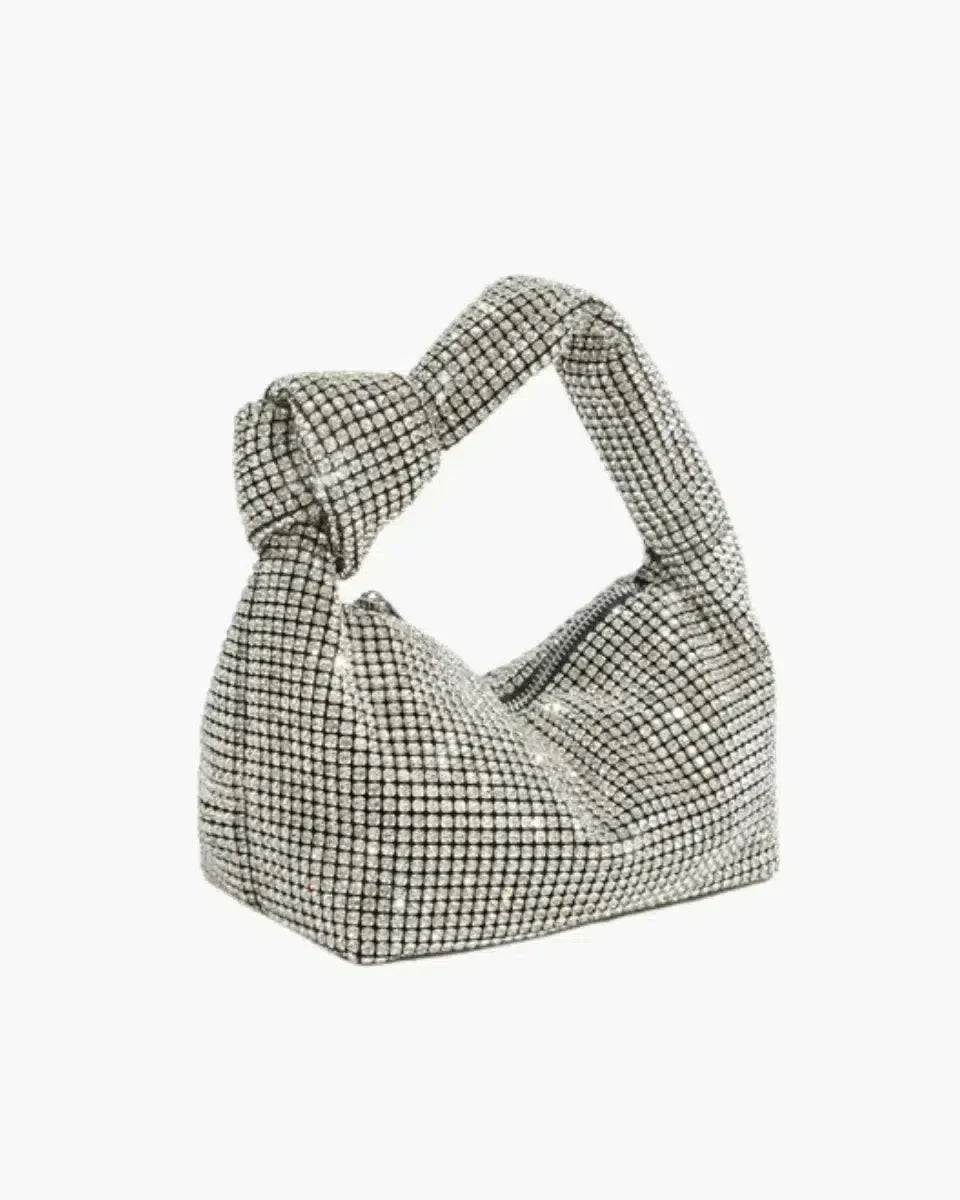 Estelle – Handmade crystal details – Rhinestone mini bag-15137974190464-Santi Vento Atelier