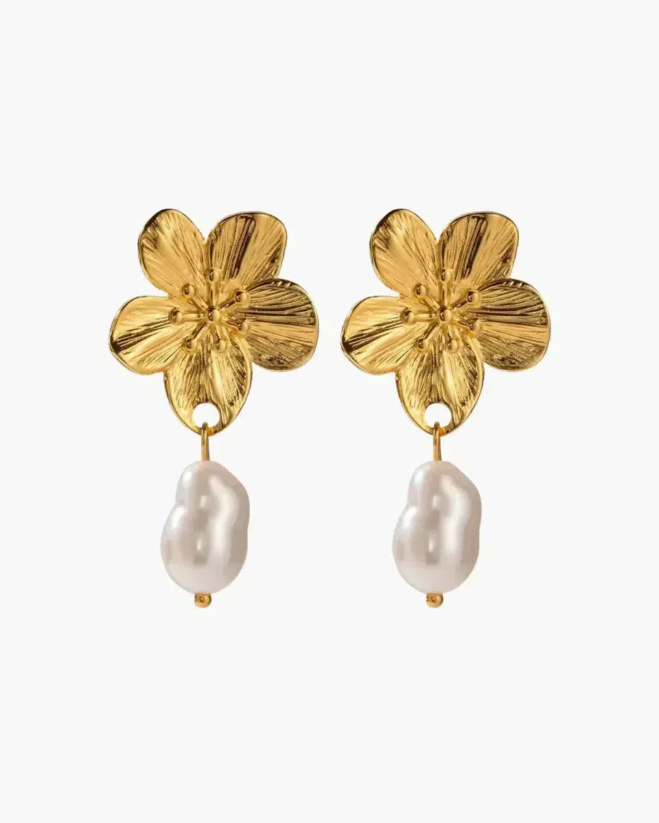 Halia – Floral design – Blossom pearl earrings-15137989886336-Santi Vento Atelier