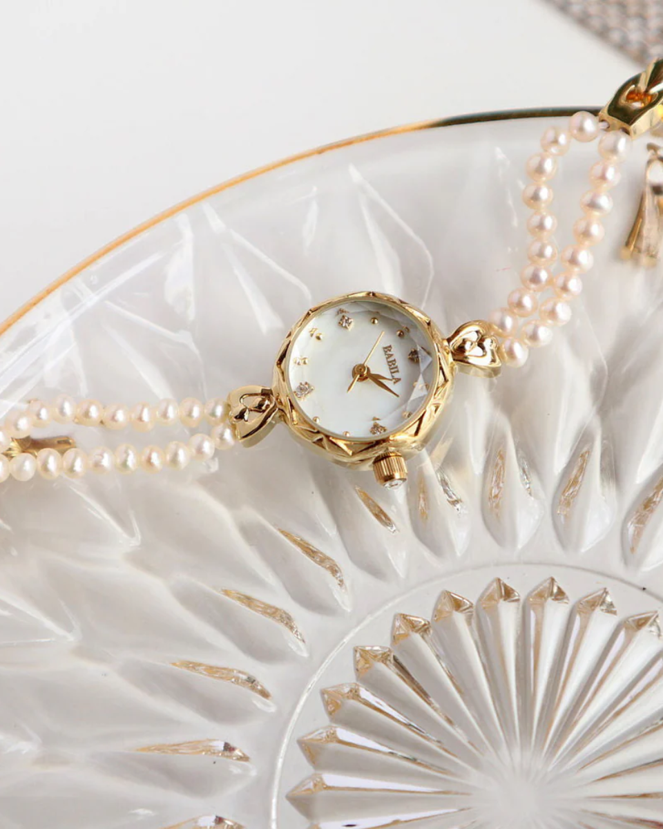 Horélie – Double-strand pearl bracelet – Vintage watch-15137986969984-Santi Vento Atelier