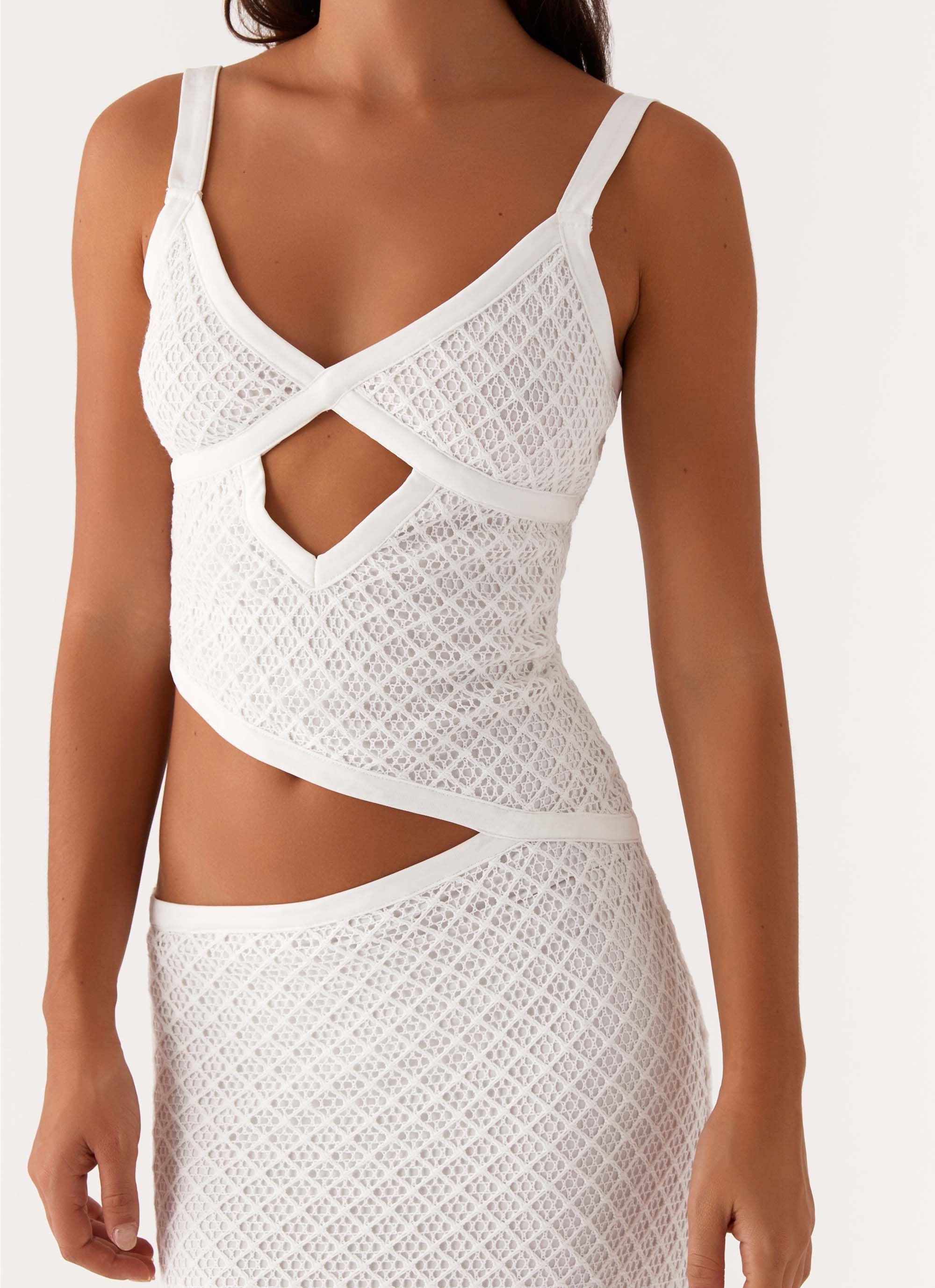 Lumivière – Cutout twist – Crochet Maxi Dress-15162786087296-Santi Vento Atelier