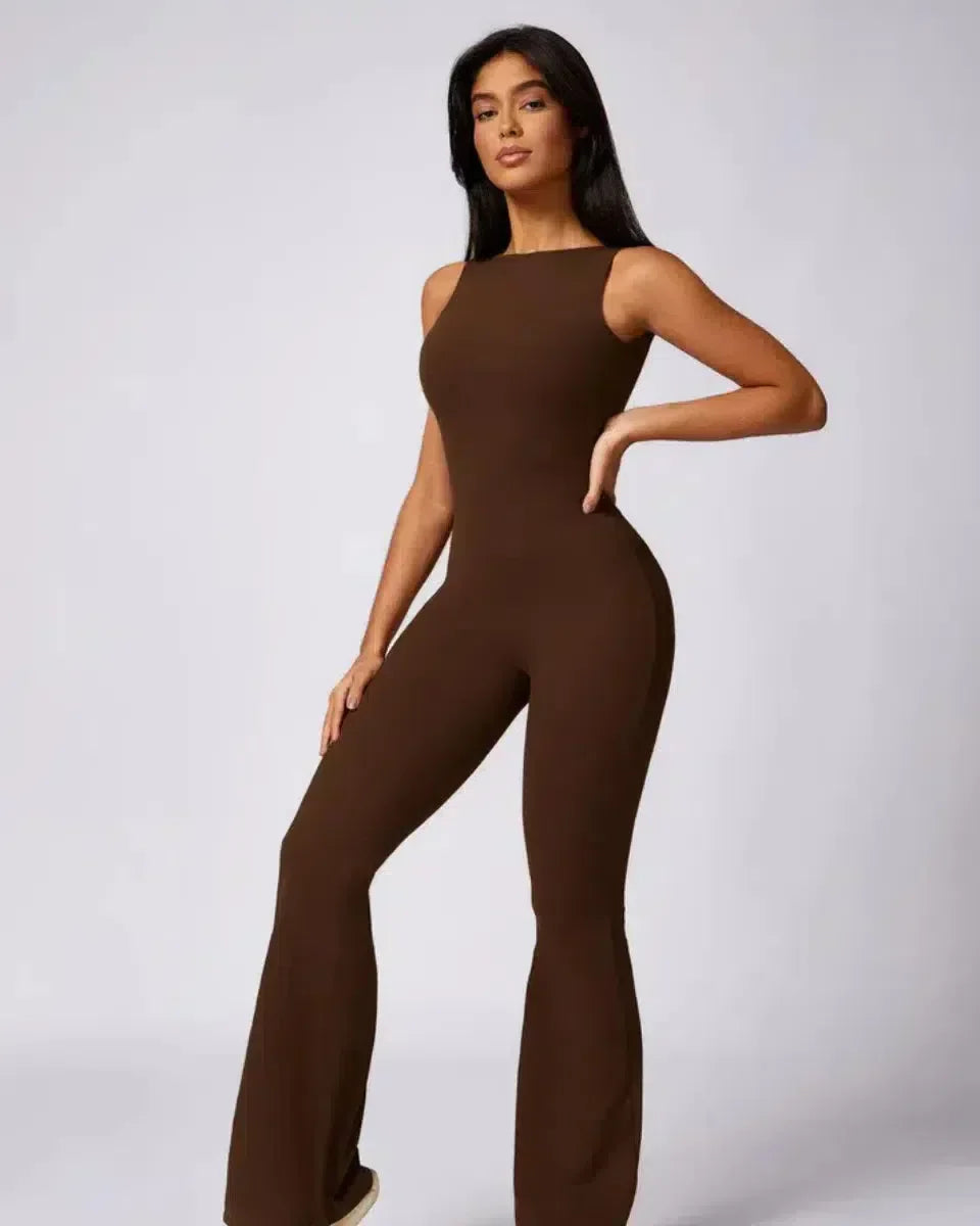 Kalani – Open-back design – Workout jumpsuit-15137997062528-Santi Vento Atelier