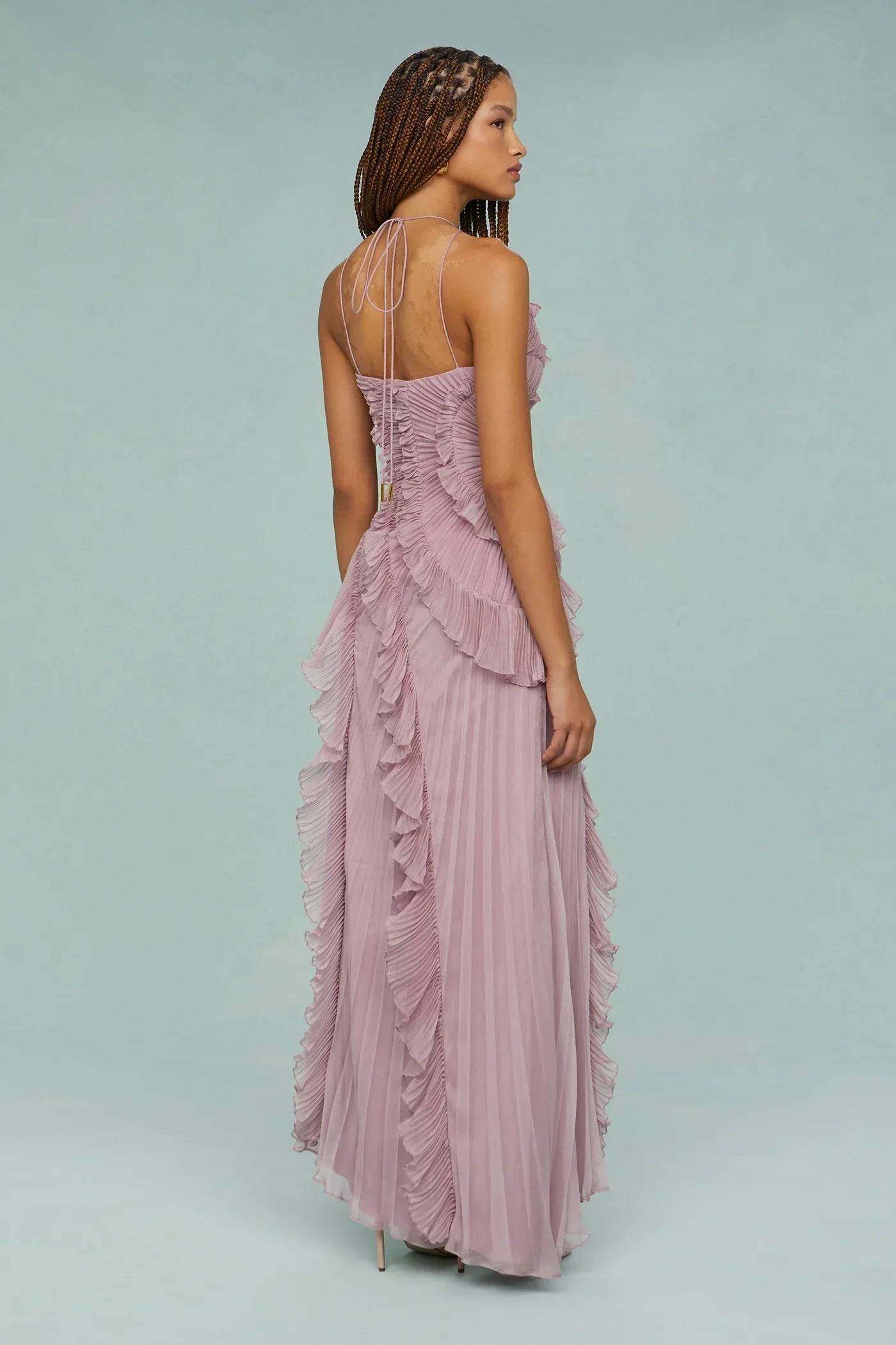 Lavirea – Sculpted pleats – One-shoulder midi dress-15161108824448-Santi Vento Atelier