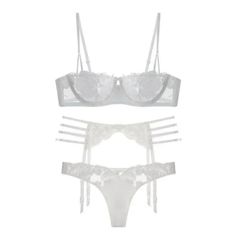 Liliosa – Rose embroidered – Lingerie set-15138004861312-Santi Vento Atelier