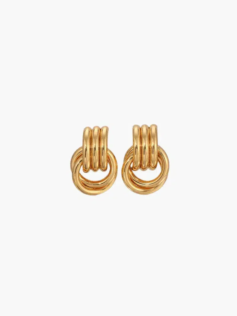 Luisa – Hollow design – Mini hoop earrings-15137989722496-Santi Vento Atelier