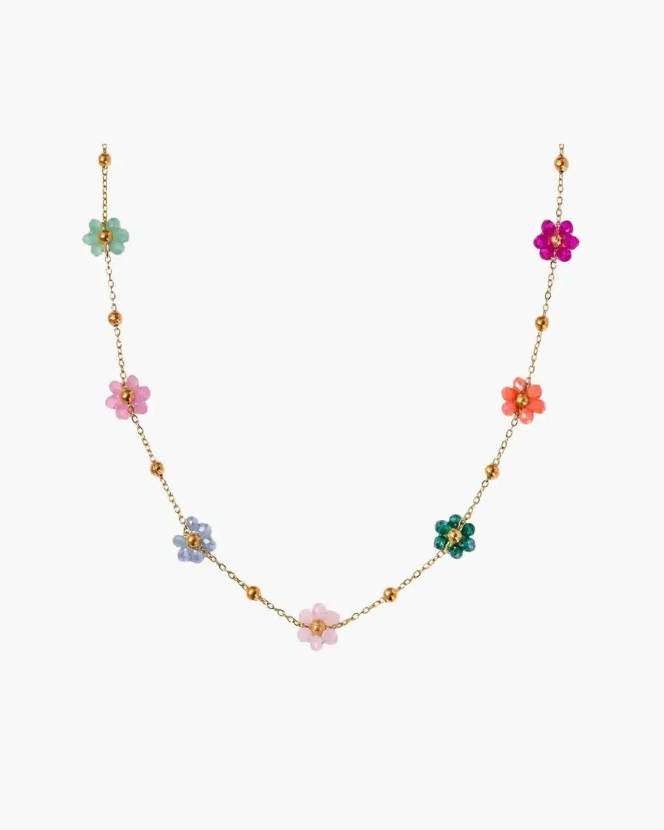 Maevia – Handcrafted floral beads – Flower pendant-15137989034368-Santi Vento Atelier