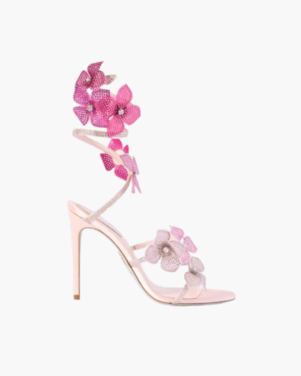 Margeline – Crystal-embellished satin – Floral appliqué heels-15137993195904-Santi Vento Atelier