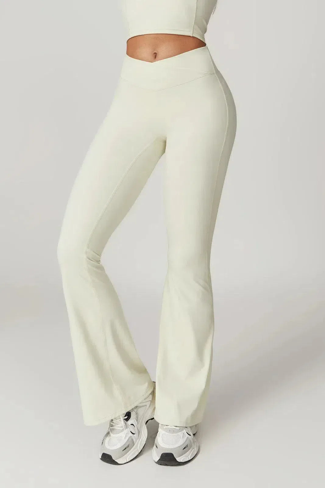 Mila – High-waisted fit – Gym-ready flared leggings-15138001617280-Santi Vento Atelier