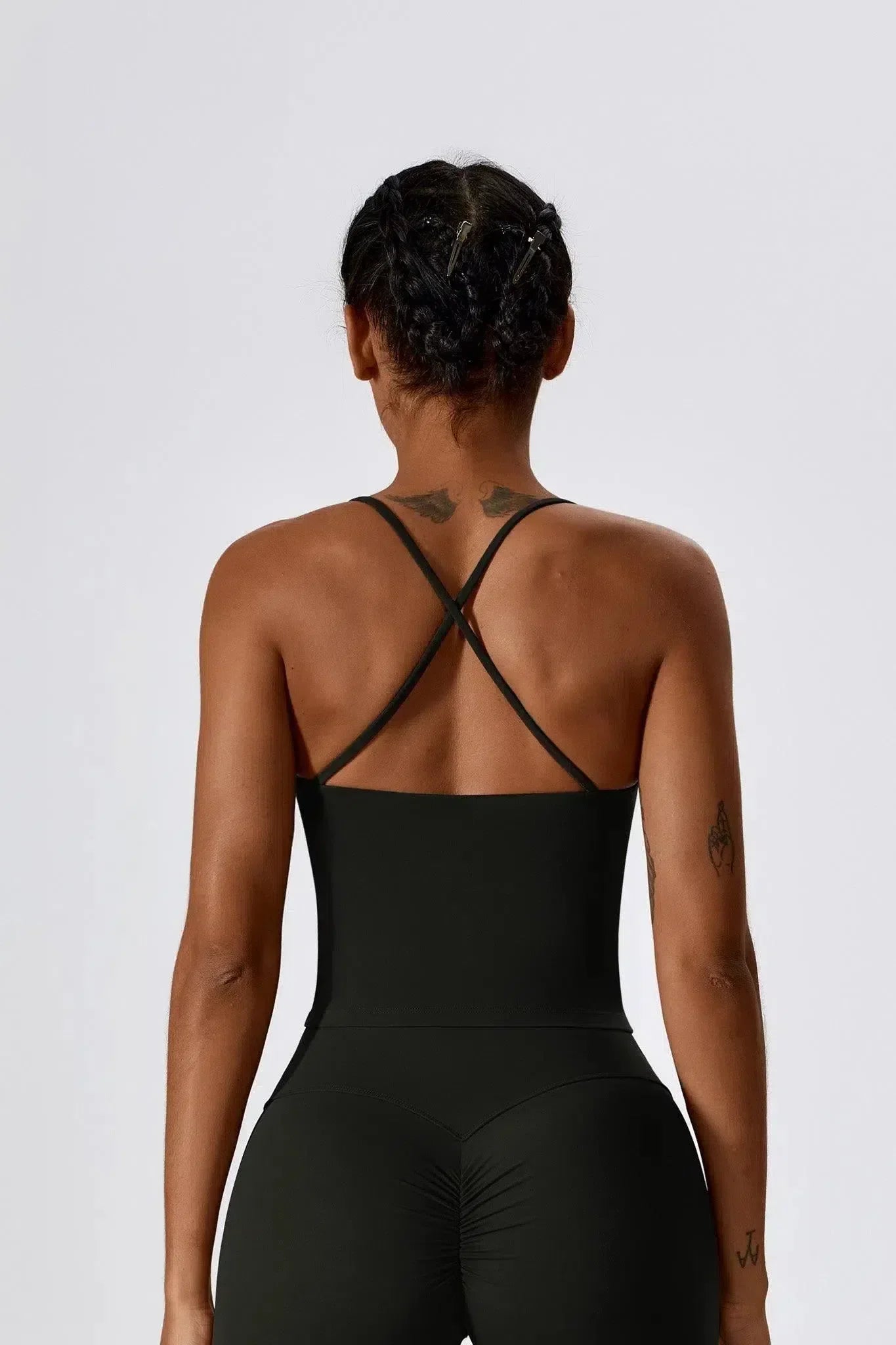 Nicolina – Square neckline – Top & flared leggings set-15138002928000-Santi Vento Atelier