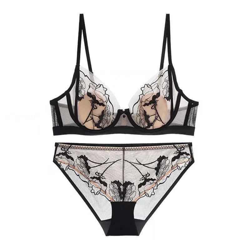 Nivara – Mesh floral – Lingerie set-15138004828544-Santi Vento Atelier