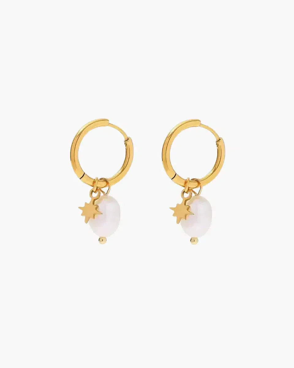 Palmyra – Freshwater pearls – Star earrings-15137989951872-Santi Vento Atelier