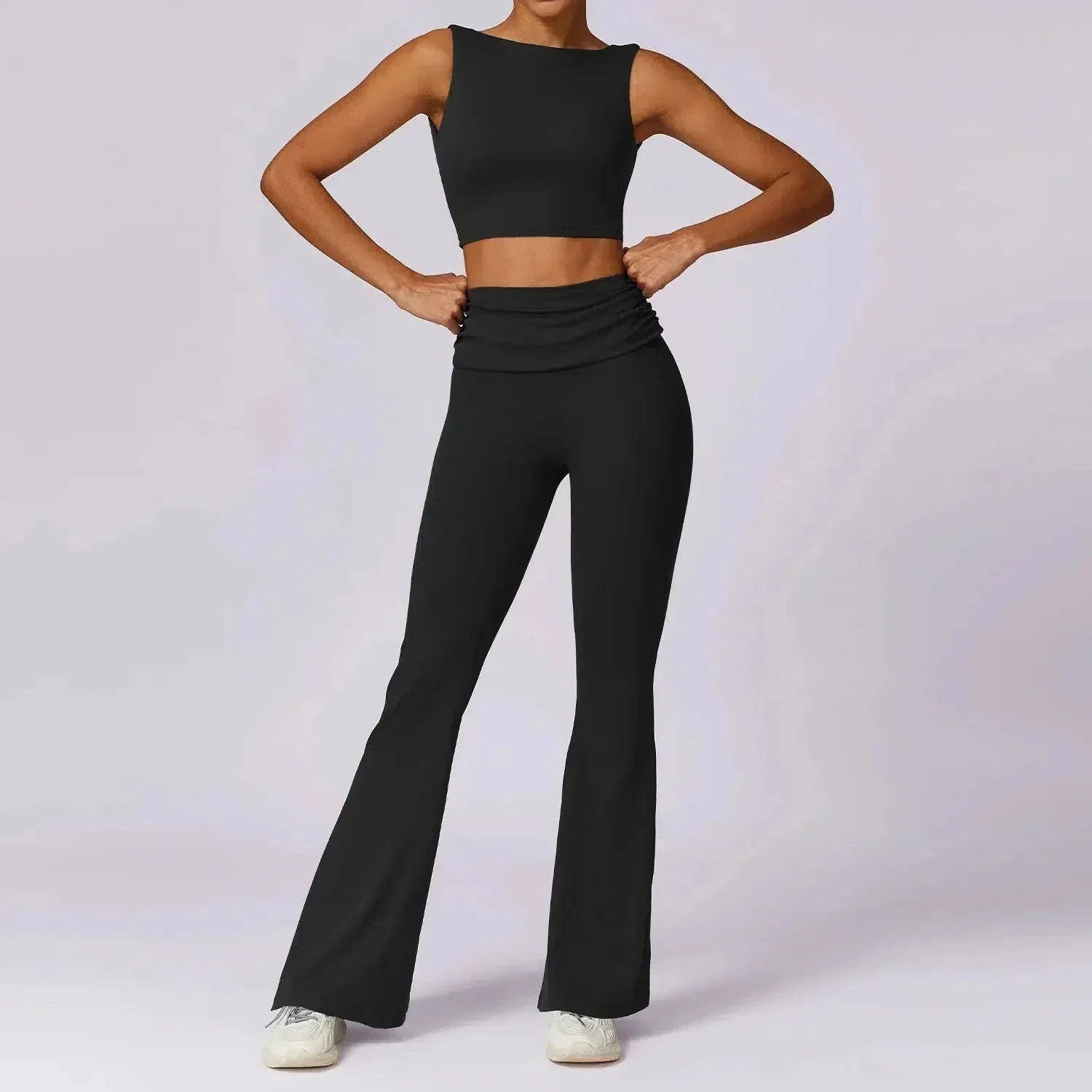 Renata – Padded tank top – Flared gym set-15138003190144-Santi Vento Atelier