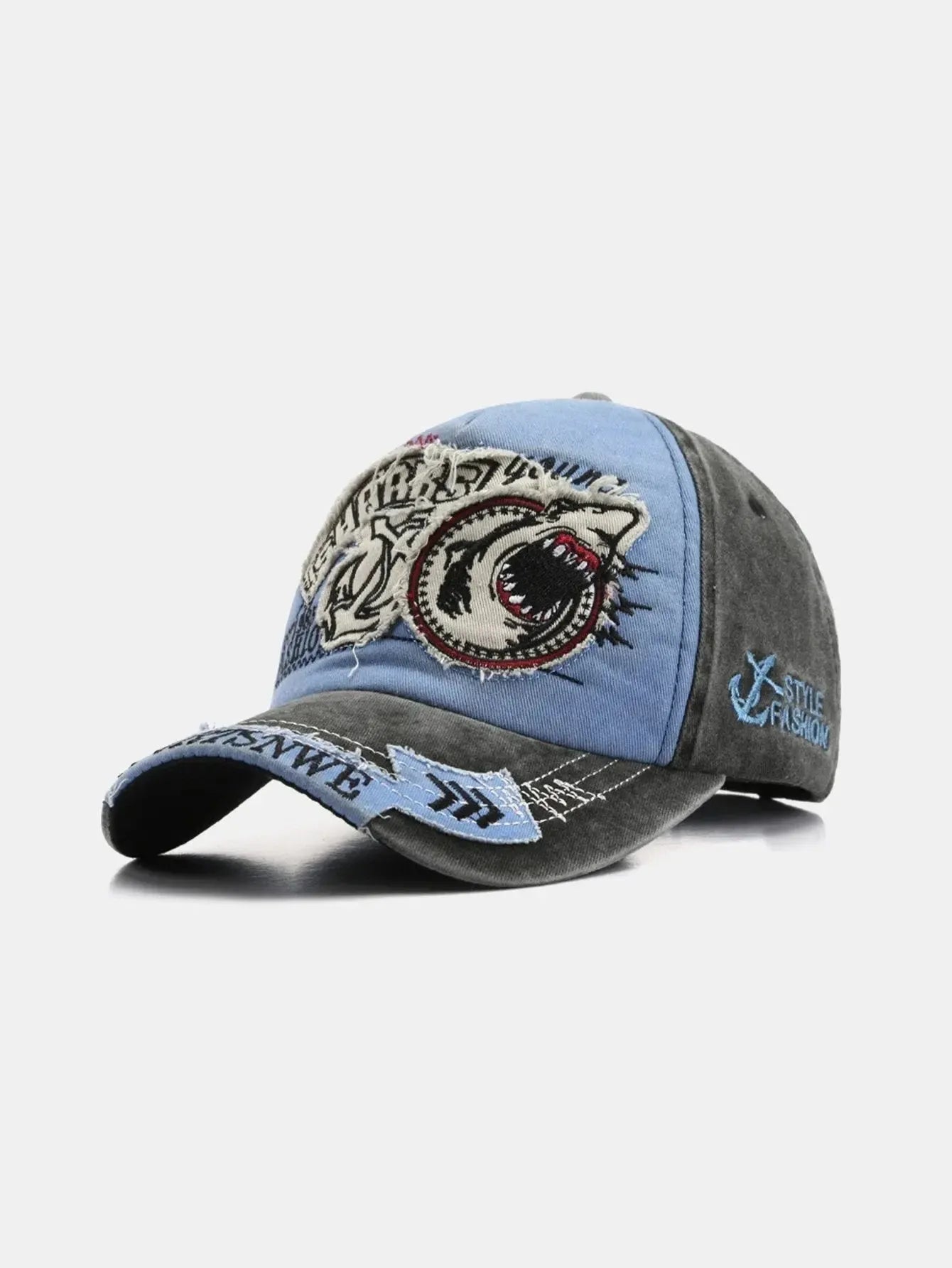 Sylisse – Denim-inspired – Shark baseball cap-15137968226688-Santi Vento Atelier