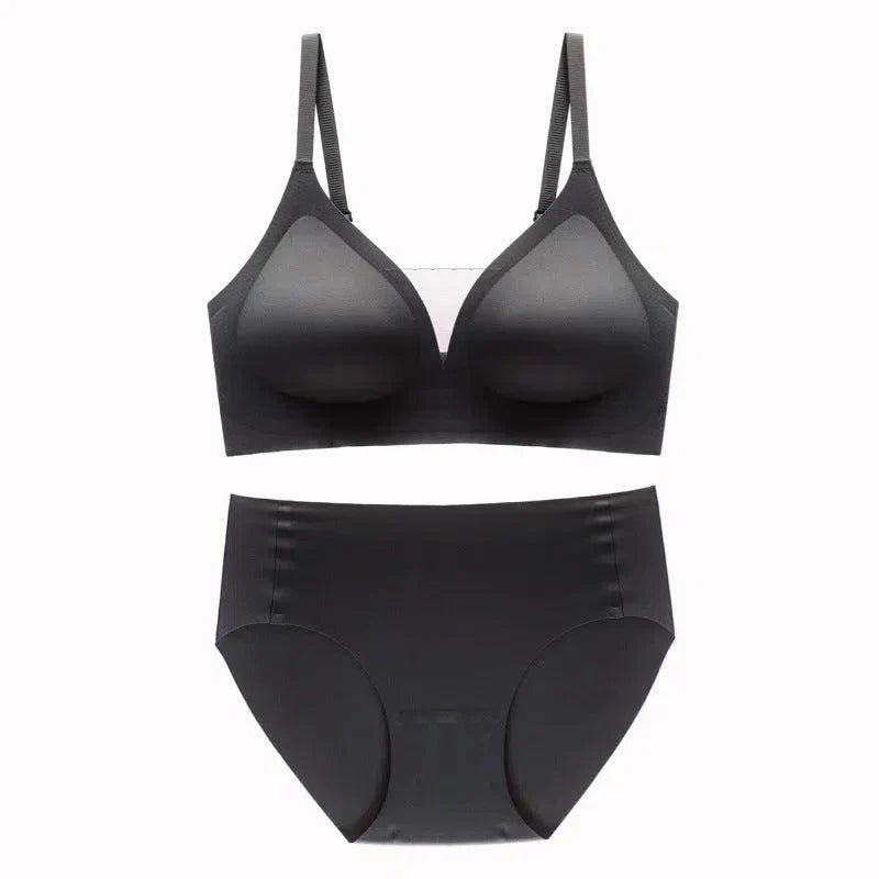 Teline – Seamless deep V – Bra and briefs set-15138005385600-Santi Vento Atelier