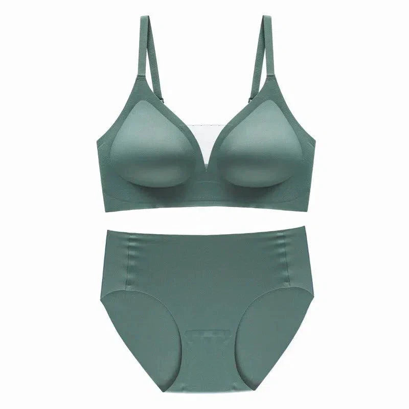 Teline – Seamless deep V – Bra and briefs set-15138005385600-Santi Vento Atelier