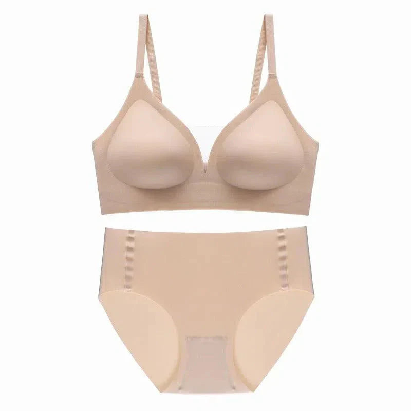 Teline – Seamless deep V – Bra and briefs set-15138005385600-Santi Vento Atelier