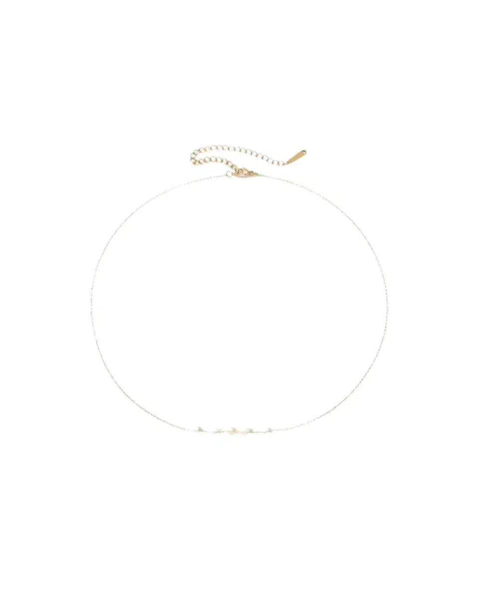 Velinia – Freshwater pearl detail – Necklace-15137989296512-Santi Vento Atelier